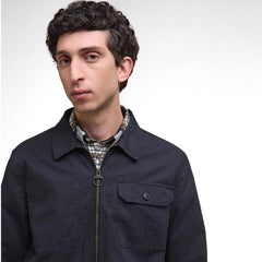 Barbour Harton Relaxed Slub Overshirt Dark Navy - Parasol Store