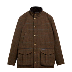 Barbour Hereford Tweed Wool Jacket Moss Green