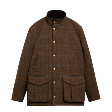 Barbour Hereford Tweed Wool Jacket Moss Green