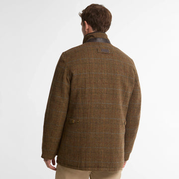Barbour Hereford Tweed Wool Jacket Moss Green