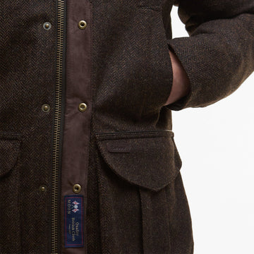 Barbour Hereford Tweed Wool Jacket Rustic Brown - Parasol Store