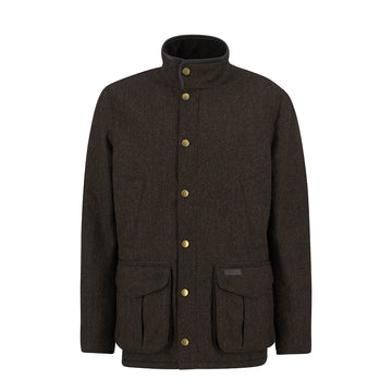 Barbour Hereford Tweed Wool Jacket Rustic Brown