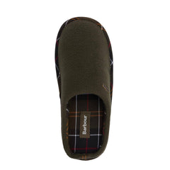 Barbour Hexham Slippers Olive - Parasol Store