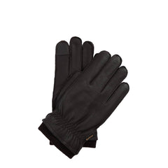 Barbour Highfield Leather Gloves Dark Brown - Parasol Store