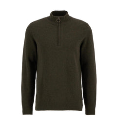 Barbour Holden Half Zip Knitted Jumper Olive Marl