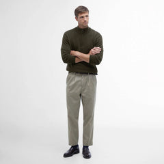 Barbour Holden Half Zip Knitted Jumper Olive Marl