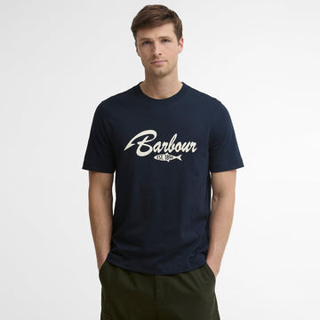 Barbour Hook Relaxed Graphic T-Shirt Dark Navy