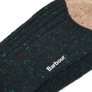 Barbour Houghton Socks Evergreen/Sandstone - Parasol Store