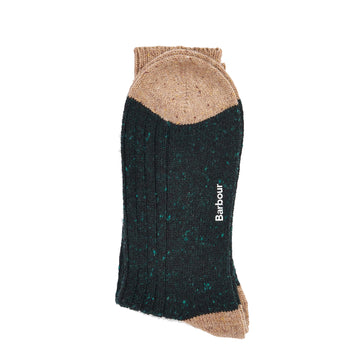 Barbour Houghton Socks Evergreen/Sandstone - Parasol Store