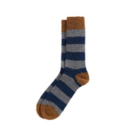 Barbour Houghton Stripe Socks AsphaLight / Navy - Parasol Store