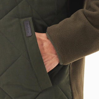 Barbour Hybrid Fleece Jacket Olive - Parasol Store