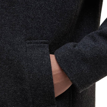 Barbour Kirkbridge Wool Coat Dark Grey Marl/Classic