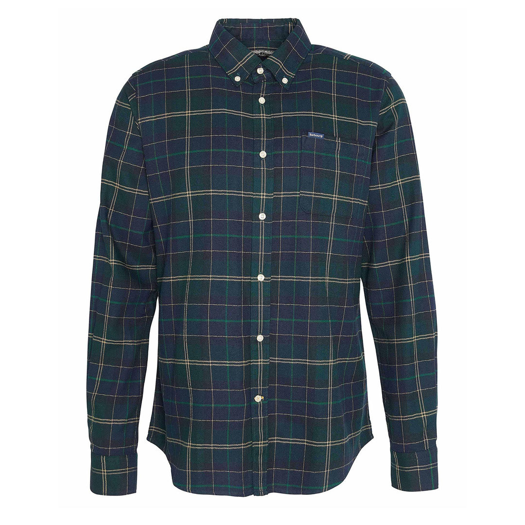 Barbour Kyeloch Tailored Tartan Shirt Green Loch - Parasol Store