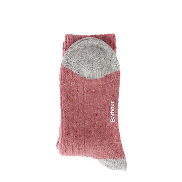 Barbour Ladies Houghton Socks Pink / Light Grey Barbour