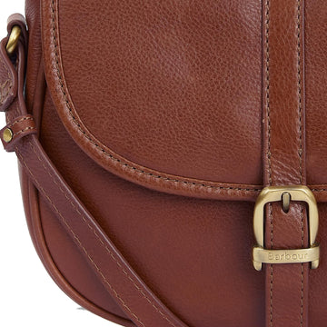 Barbour Laire Leather Saddle Bag Brown Barbour
