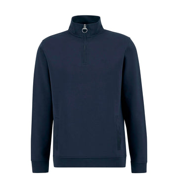 Barbour Lambeth Interlock Half Zip Sweatshirt Navy - Parasol Store