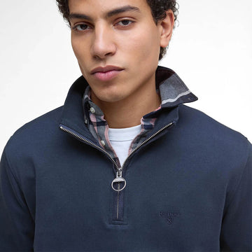 Barbour Lambeth Interlock Sweatshirt Navy - Parasol Store