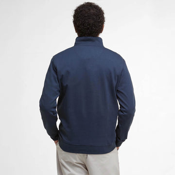 Barbour Lambeth Interlock Half Zip Sweatshirt Navy - Parasol Store
