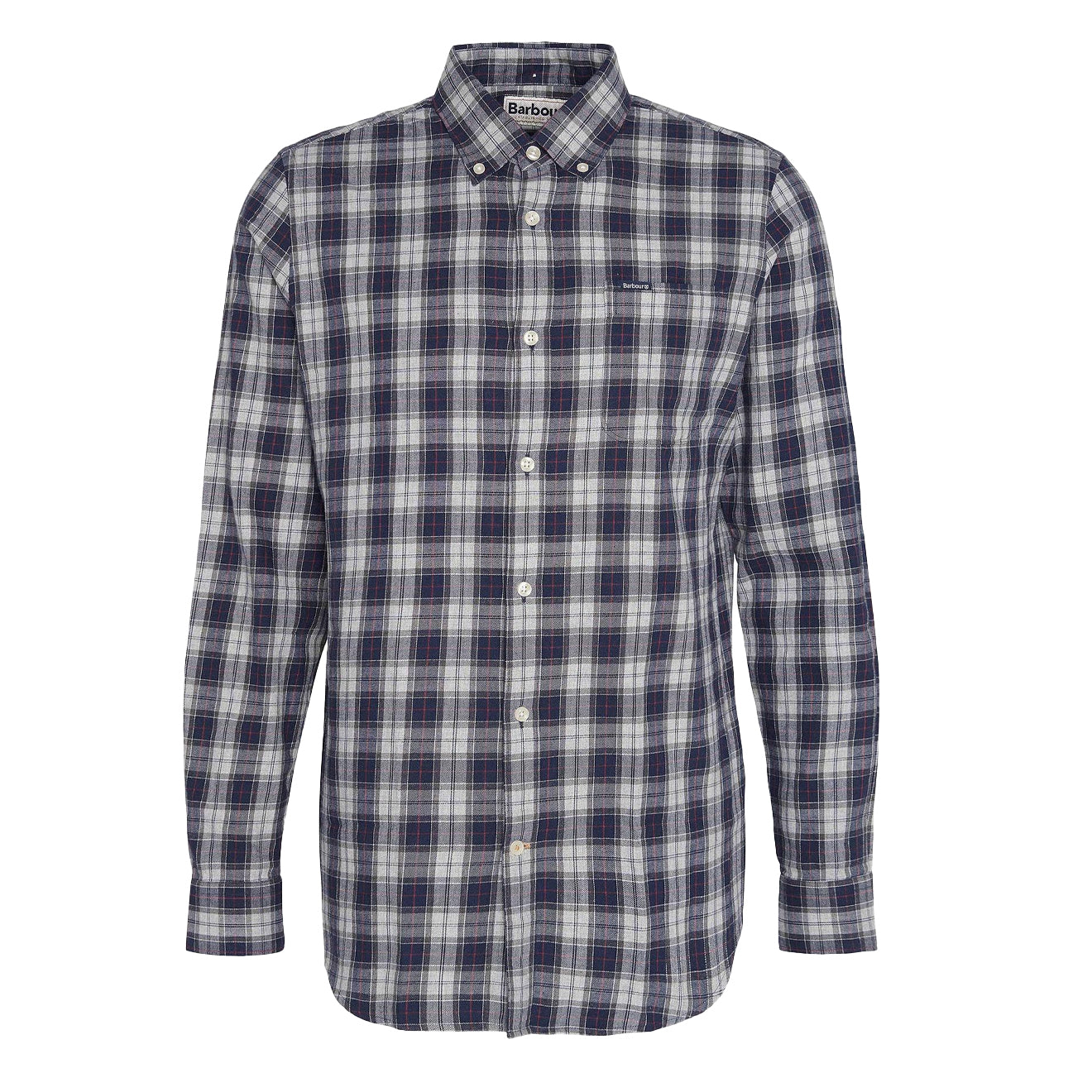 Barbour Lanark Tartan Tailored Shirt Blue Granite - Parasol Store
