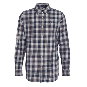 Barbour Lanark Tartan Tailored Shirt Blue Granite - Parasol Store