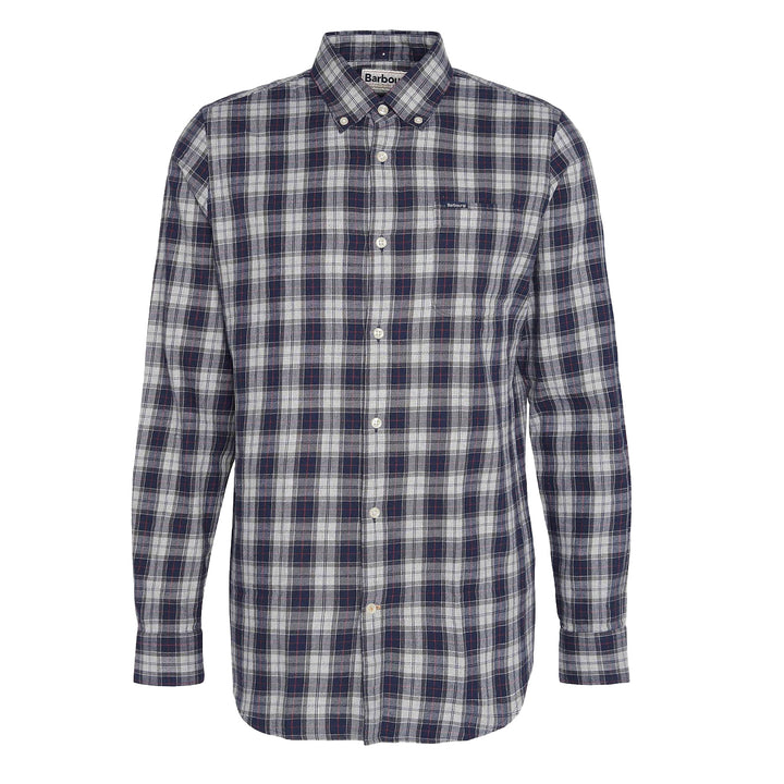 Barbour Lanark Tartan Tailored Shirt Blue Granite - Parasol Store