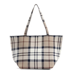 Barbour Layla Tartan Large Tote Bag Rosewood Tartan