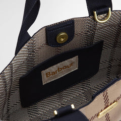 Barbour Layla Tartan Mini Tote Bag Rosewood Tartan