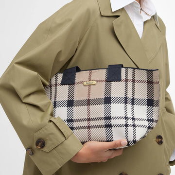 Barbour Layla Tartan Mini Tote Bag Rosewood Tartan