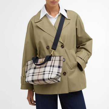 Barbour Layla Tartan Mini Tote Bag Rosewood Tartan