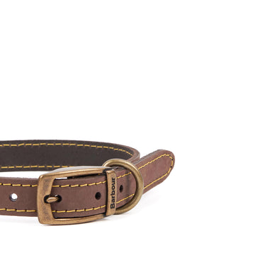Barbour Leather Dog Collar Brown