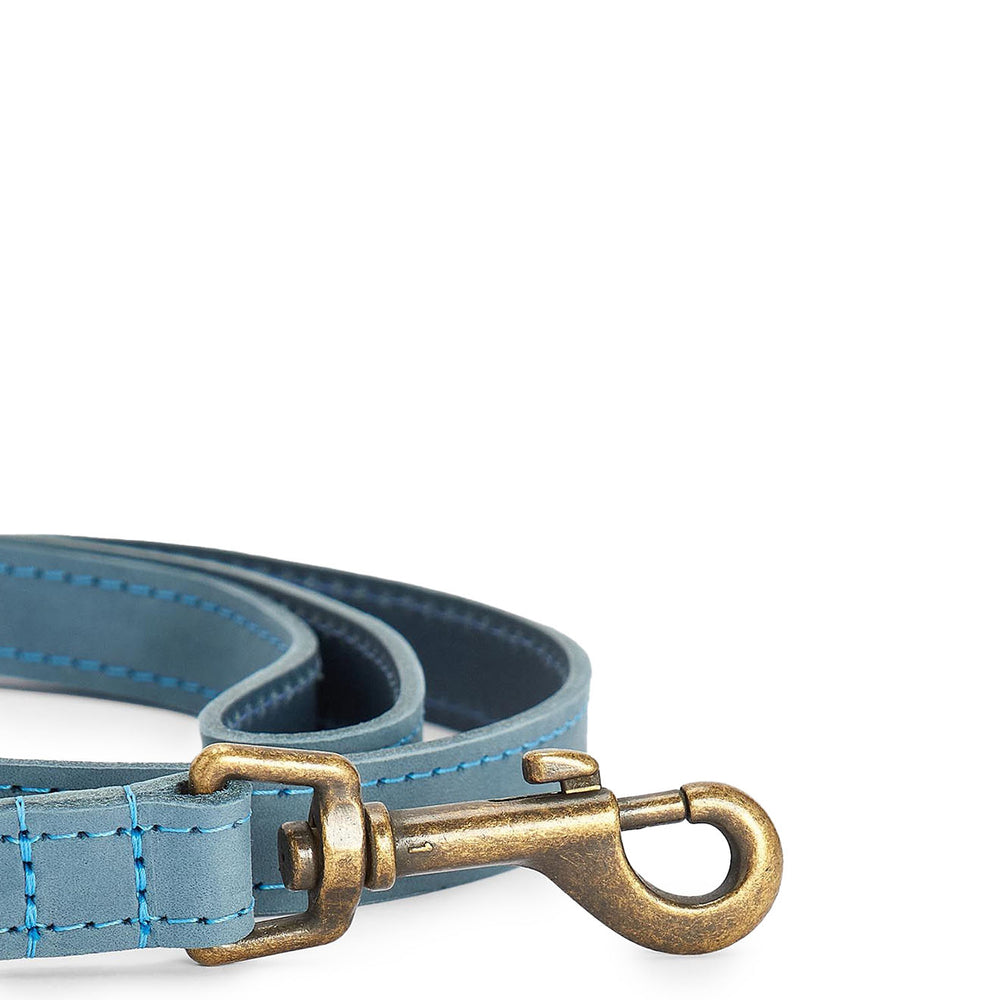 Barbour Leather Dog Lead Classic Blue - Parasol Store