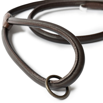 Barbour Leather Snap Lead Dark Brown - Parasol Store