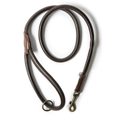 Barbour Leather Snap Lead Dark Brown - Parasol Store