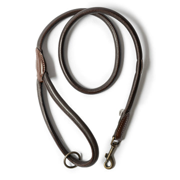 Barbour Leather Snap Lead Dark Brown - Parasol Store