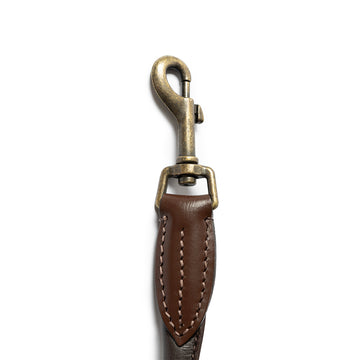 Barbour Leather Snap Lead Dark Brown - Parasol Store