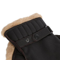 Barbour Leather Utility Gloves Brown - Parasol Store