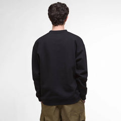 Barbour Leazes Crew Neck Sweatshirt Black - Parasol Store