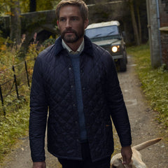 Barbour Liddesdale Quilted Jacket Navy - Parasol Store