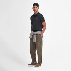 Barbour Lightweight Sports S/S Polo Shirt Black