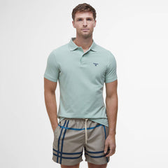 Barbour Lightweight Sports S/S Polo Shirt Pale Apple
