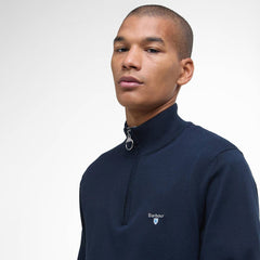 Barbour Lingwood Compact Quarter-Zip Jumper Navy - Parasol Store