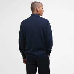 Barbour Lingwood Compact Quarter-Zip Jumper Navy - Parasol Store