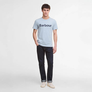 Barbour Logo T-Shirt Mineral Blue - Parasol Store