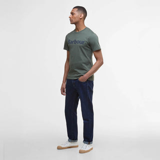 Barbour Logo T-Shirt Thyme - Parasol Store