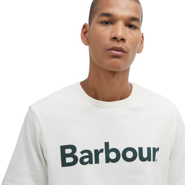 Barbour Logo T-Shirt Whisper White - Parasol Store