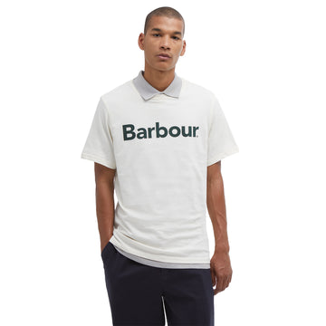 Barbour Logo T-Shirt Whisper White - Parasol Store