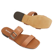 Barbour Womens Louise Flat Sandal Tan - Parasol Store