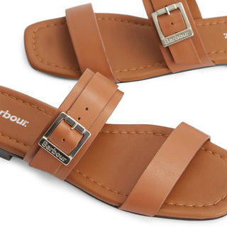Barbour Womens Louise Flat Sandal Tan - Parasol Store