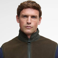 Barbour Lowich Fleece Gilet Olive - Parasol Store