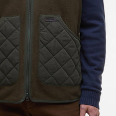 Barbour Lowich Fleece Gilet Olive - Parasol Store